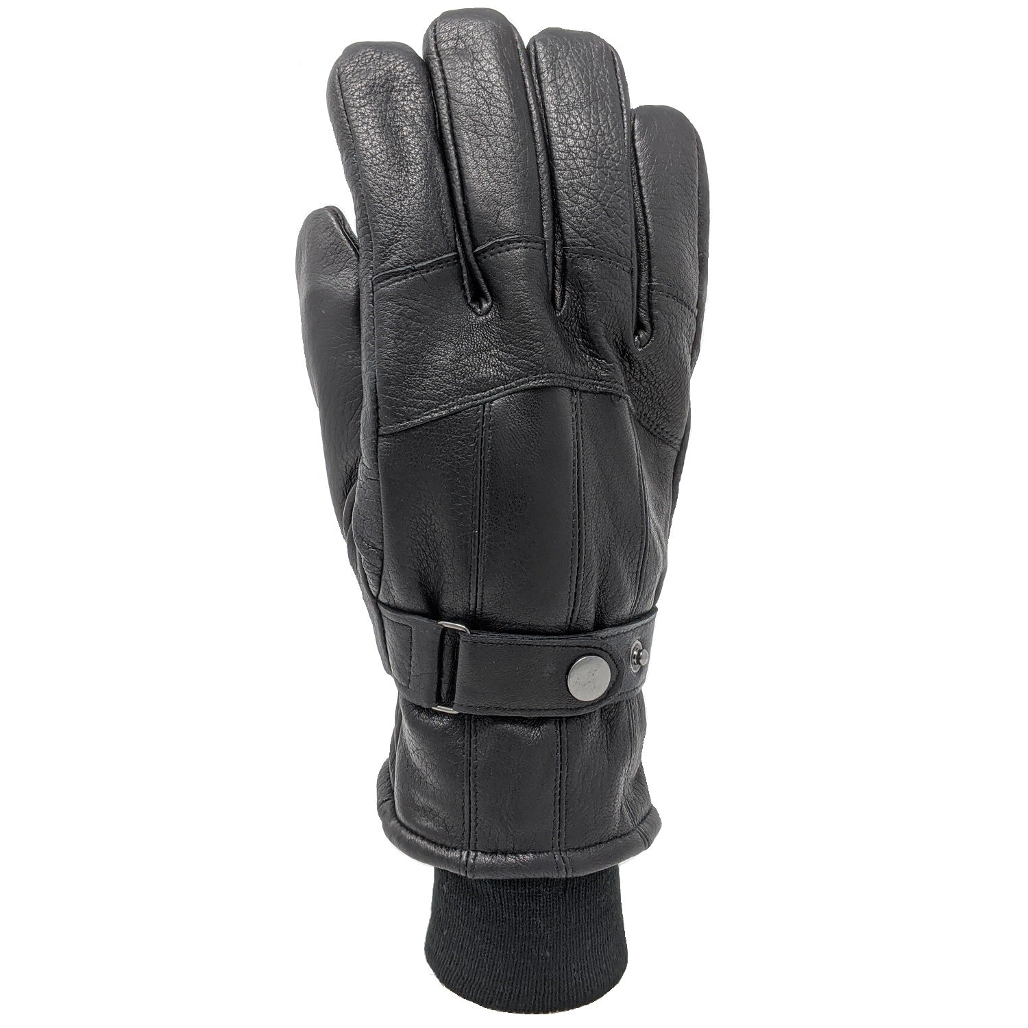 Gant de cuir avec poignet de tricot