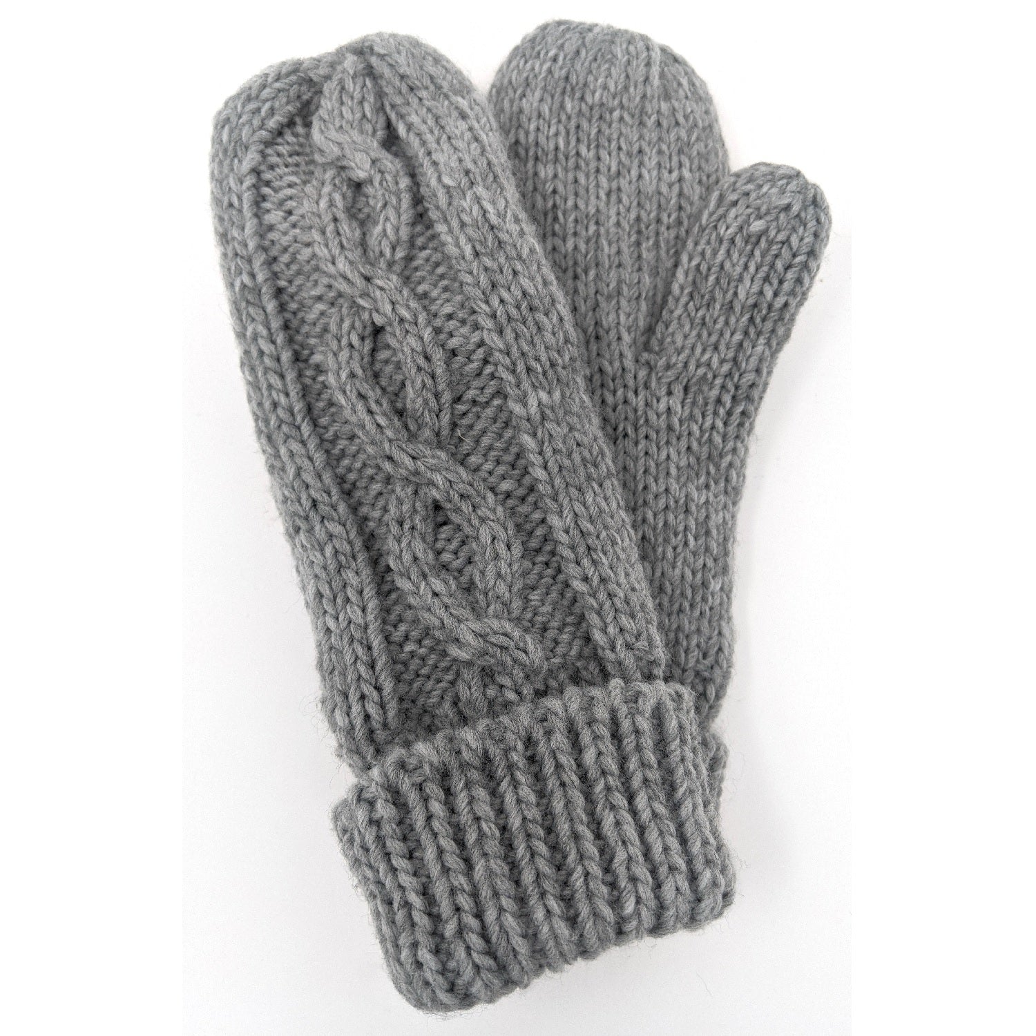 Mitaine en tricot câble