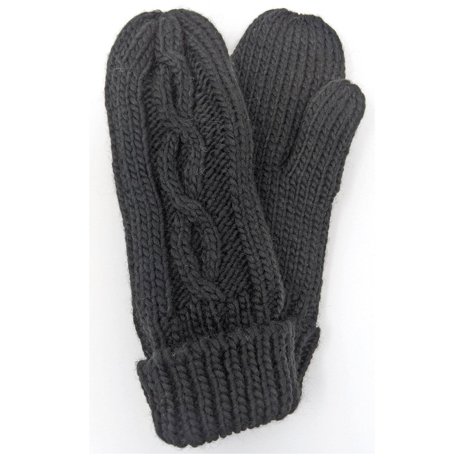 Mitaine en tricot câble