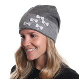 Beanie hat with bows
