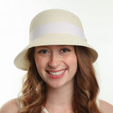 Cloche hat and its ribbon