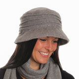 Chapeau cloche tissu gaufré