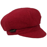 Boiled wool newsboy cap