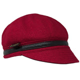 Boiled wool and leather cap