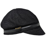 Boiled wool and leather cap