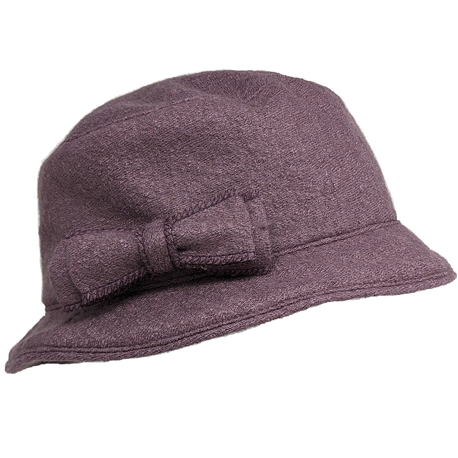 Chapeau bob en laine bouillie avec boucle