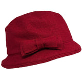 Boiled wool bucket hat with buckle