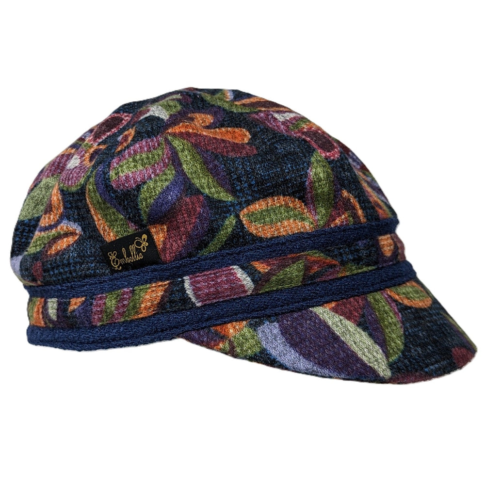 Casquette à motif de fleurs d'automne