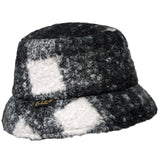 Chapeau cloche bouclé à carreaux