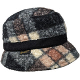 Chapeau cloche bouclé à carreaux