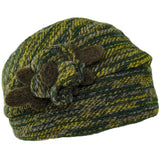 Chapeau bonnet en laine avec fleur