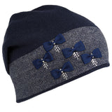 Beanie hat with bows