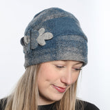 Checked boiled wool beanie