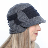 2-tone boiled wool hat with buckle