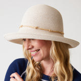 Upturned hat and its contrasting straw