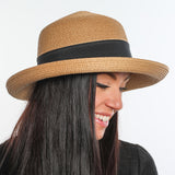 Sewn straw hat