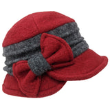 2-tone boiled wool hat with buckle