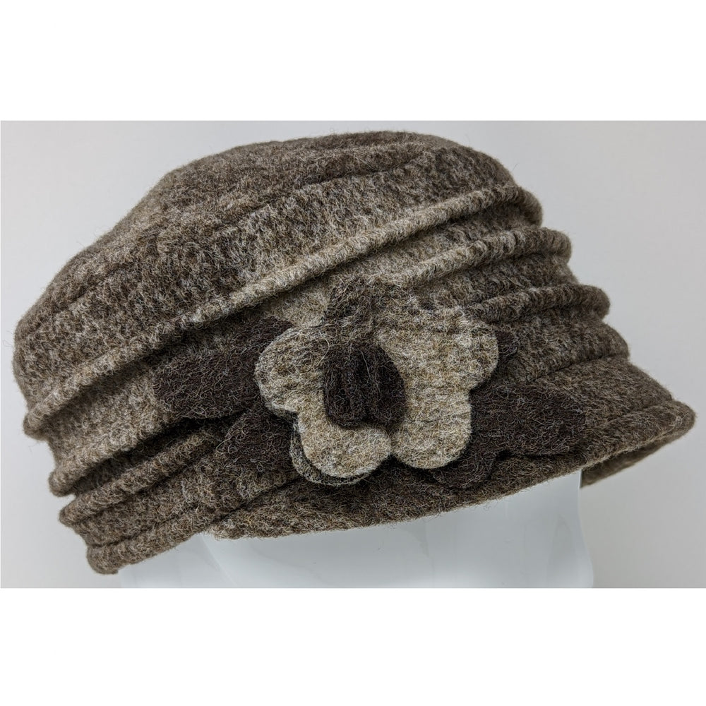 Casquette en laine bouillie à carreaux