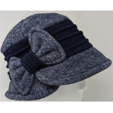 2-tone boiled wool hat with buckle
