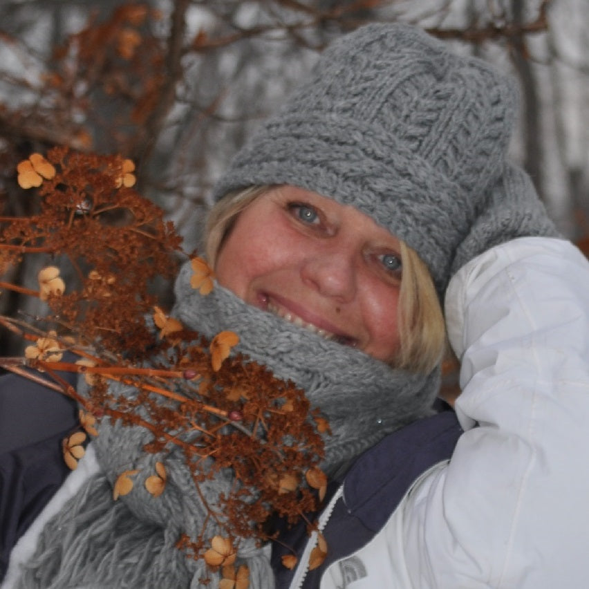 Tuque en tricot câble