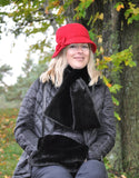 Chapeau cloche en laine bouillie avec boucle