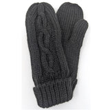 Cable knit mitt
